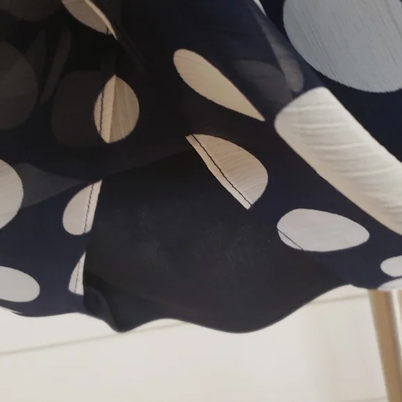 PRELUDE size 10 tiered dress blue with white polka dots - Picture 3 of 7